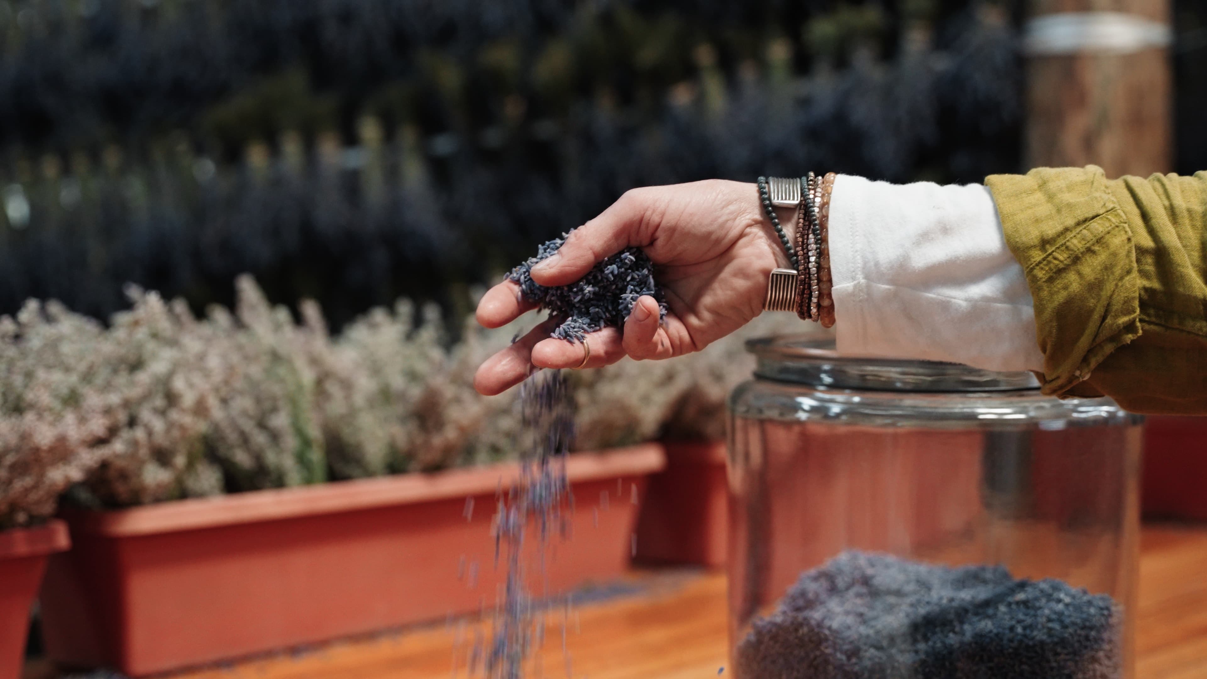 After High-end video production and color correction for lavender beauty brand commercial campaign